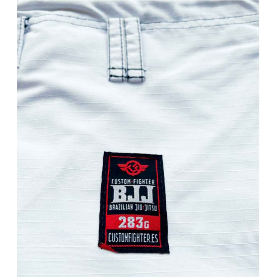 Gi o Kimono de Brazilian Jiu Jitsu "Custom Fighter" Blanco 450 grms ( Nuevo Modelo)
