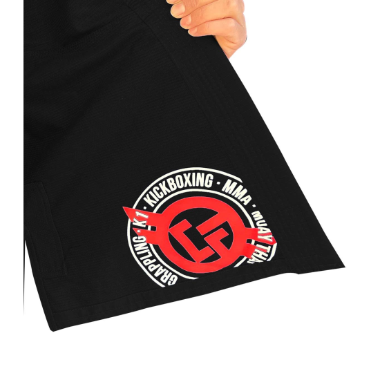 Gi o Kimono de Brazilian Jiu Jitsu "Custom Fighter" Color Negro de 450 grms (Nuevo modelo)