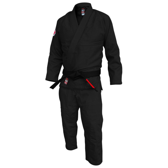 Gi o Kimono de Brazilian Jiu Jitsu "Custom Fighter" Color Negro de 450 grms (Nuevo modelo)