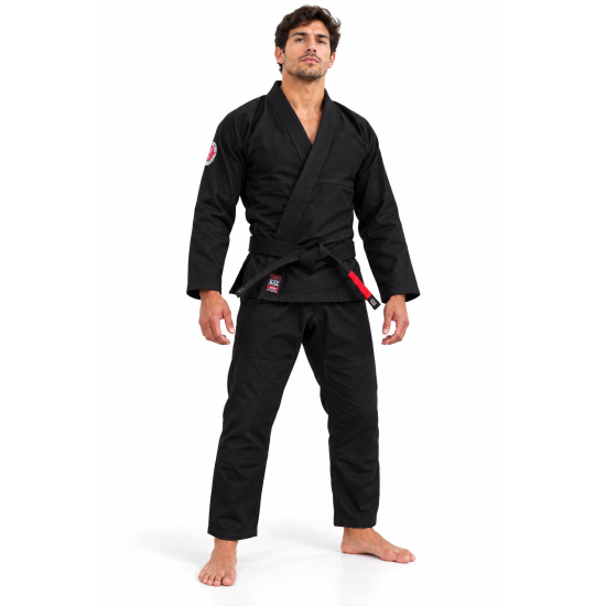 Gi o Kimono de Brazilian Jiu Jitsu "Custom Fighter" Color Negro de 450 grms