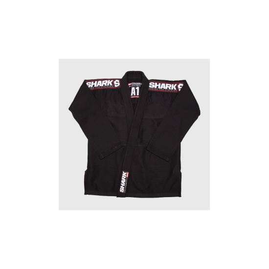 Gi o Kimono de Brazilian Jiu Jitsu Shark SBS Color negro