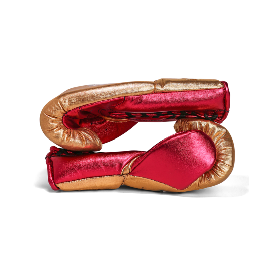 Guantes de boxeo Boxelite Club " Dynamic MX" Premium Oro/Fucsia cuerdas