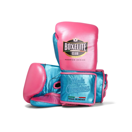 Guantes de boxeo Boxelite Club " Training MX" Premium rosa/aqua velcro
