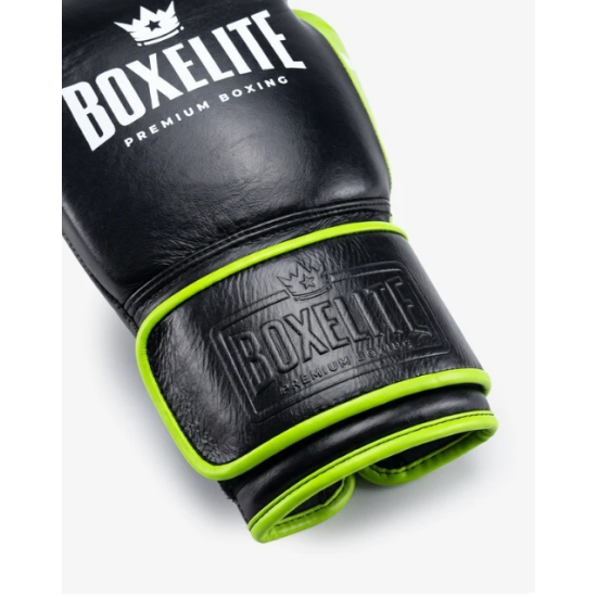 Guantes de boxeo Boxelite S-PRO velcro color Verde neon-negro