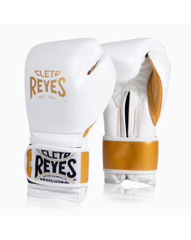 Guantes de boxeo Cleto Reyes "Top" blanco -oro edicion especial limitada