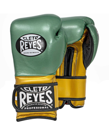 Guantes de boxeo Cleto Reyes "Pro Sparrring"  Verde/oro WBC