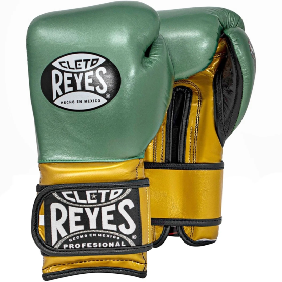 Guantes de boxeo Cleto Reyes "Pro Sparrring"  Verde/oro WBC