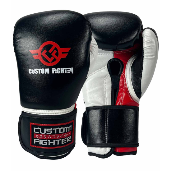 Guantes de boxeo Custom Fighter "Iron Fist" Black microfibra