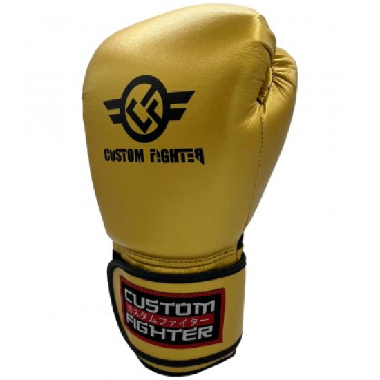 Guantes de boxeo Custom Fighter "Iron Fist" Gold microfibra