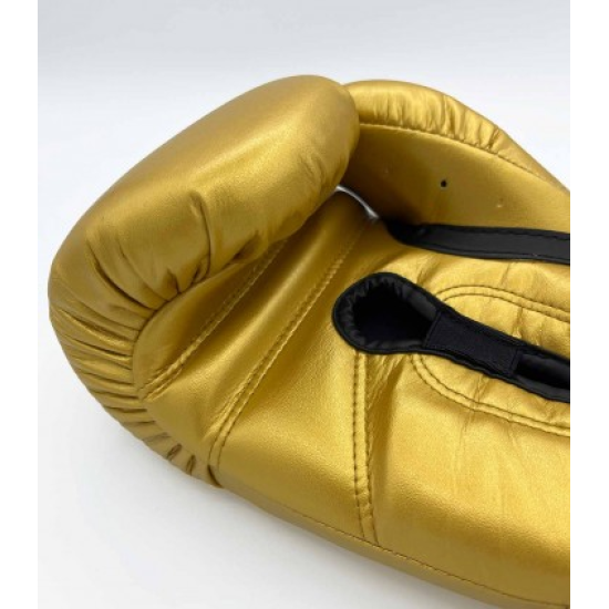 Guantes de boxeo Custom Fighter "Iron Fist" Gold microfibra