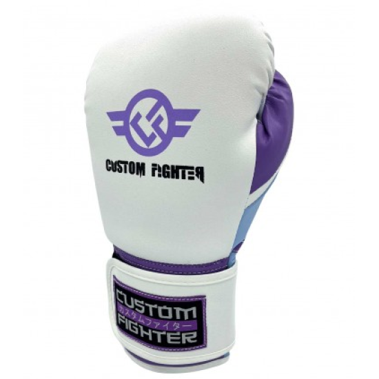 Guantes de boxeo Custom Fighter "Iron Fist" White microfibra