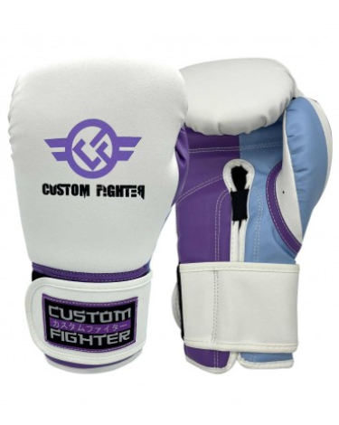 Guantes de boxeo Custom Fighter "Iron Fist" White microfibra