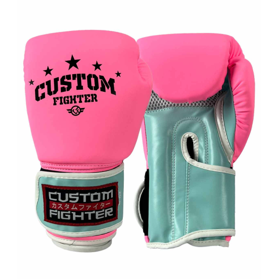 Guantes de Boxeo Custom Fighter Pink star  8 oz