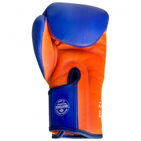 Guantes de boxeo Custom Fighter Thailand Pro azul / naranja