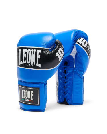 Guantes de boxeo de cuerdas Leone 1947 Shock Pro GN057L azul