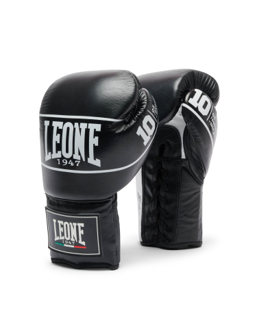 Guantes de boxeo de cuerdas Leone 1947 Shock Pro GN057L negro