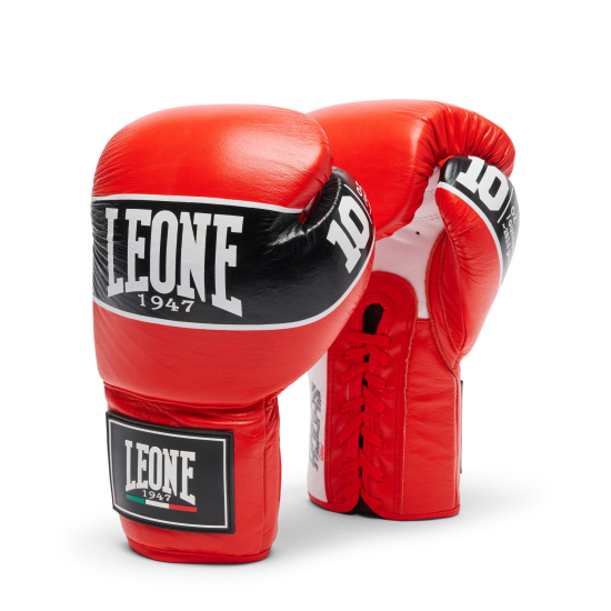 Guantes de boxeo de cuerdas Leone 1947 Shock Pro GN057L rojo