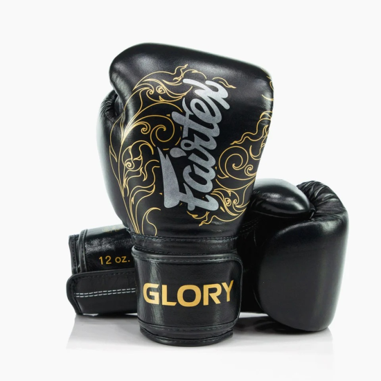 Guantes de boxeo Fairtex BGV3 Glory negro-oro
