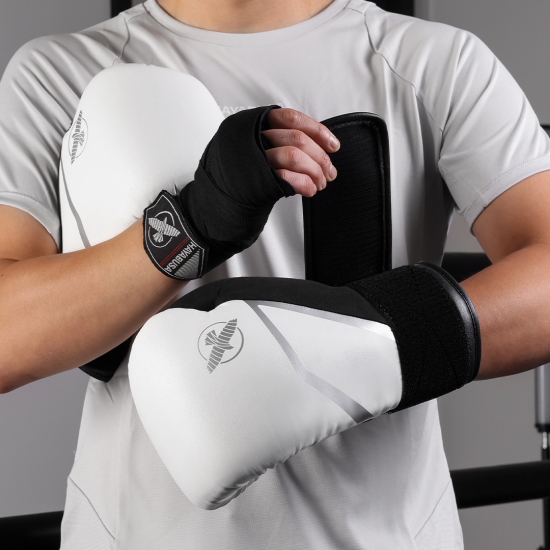 Guantes de boxeo Hayabusa E1 negro-blanco