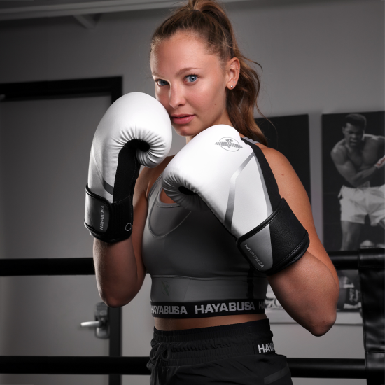 Guantes de boxeo Hayabusa E1 negro-blanco