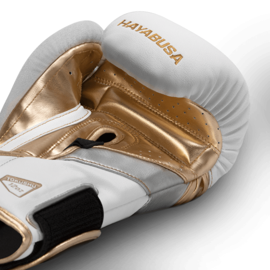 Guantes de boxeo Hayabusa T3 blanco/oro