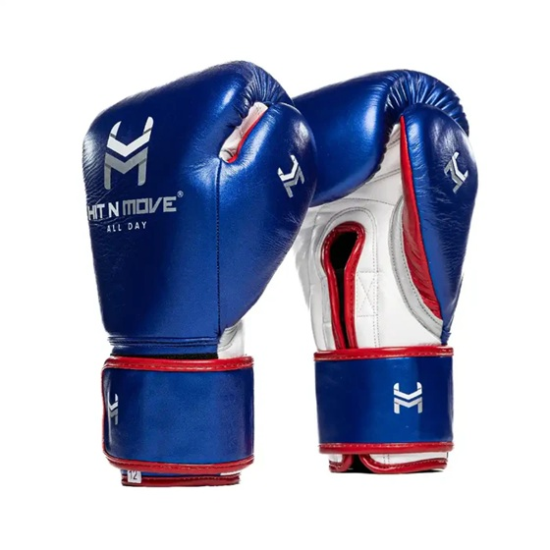 Guantes de Boxeo HIT N MOVE All Day® Pro Agility velcro azul metalizado