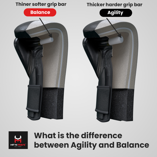 Guantes de Boxeo HIT N MOVE All Day® Pro Balance - Velcro color negro