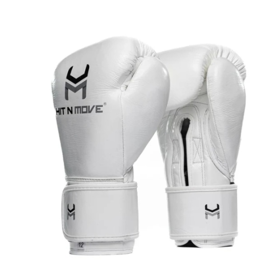 Guantes de Boxeo Hit N Move Süvari - Crin de Caballo Auténtica (Velcro) blanco