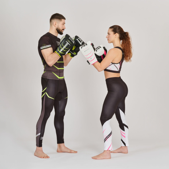 Guantes de Boxeo Leone 1947 "Revo Fluo" Color Blanco GN110F