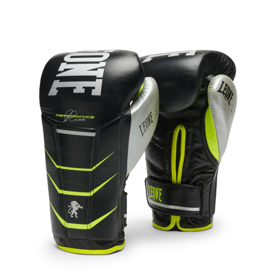 Guantes de Boxeo Leone 1947 "Revo Fluo" Color Negro GN110F