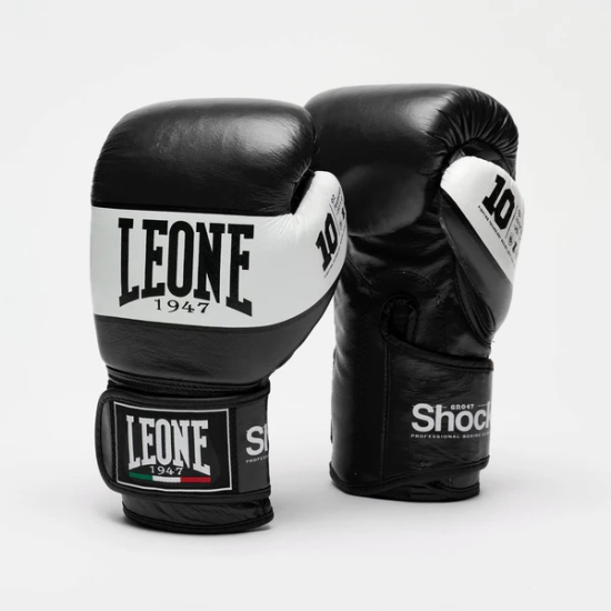 Guantes de Boxeo Leone 1947 "Shock" Color Negro GN047 10 Oz