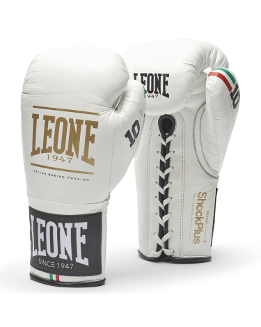 Guantes de Boxeo Leone 1947 "Shock Plus" Color blanco GN102L