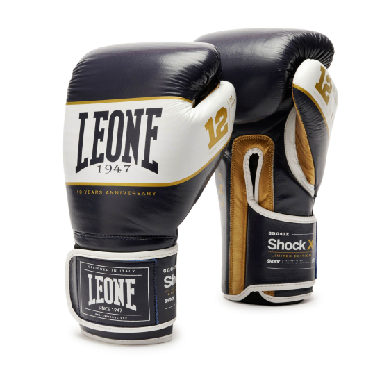 Guantes de Boxeo Leone 1947 "Shock X" Color azul GN047X  edicion limitada