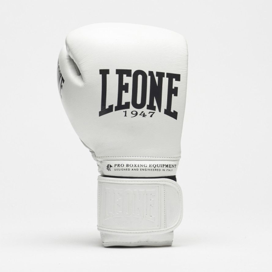 Guantes de Boxeo Leone 1947 "The Greatest" Color Blanco GN111 velcro