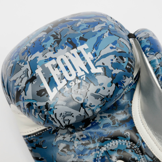 Guantes de boxeo Leone 1947 Urban Fighter azul camo GN309