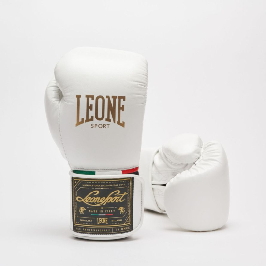 Guantes de boxeo Leone Sport "Orlando Tricolore" Cuerdas color blanco