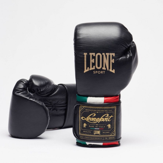 Guantes de boxeo Leone Sport "Orlando" Velcro color negro