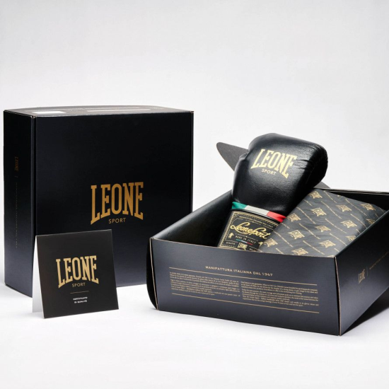 Guantes de boxeo Leone Sport "Orlando" Velcro color negro