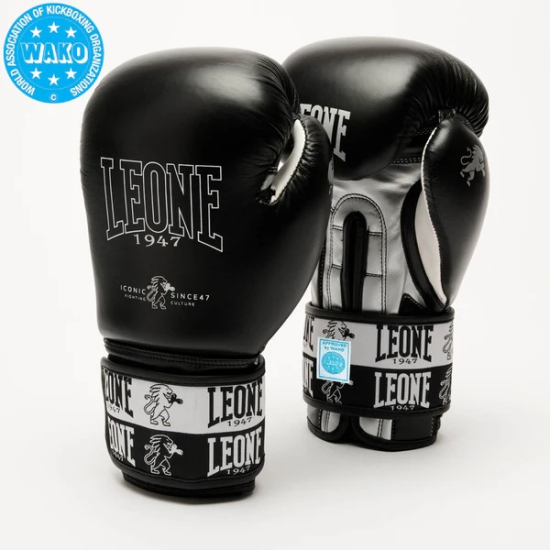 Guantes de Boxeo Leone1947 "Iconic" Color negro GN208 WAKO