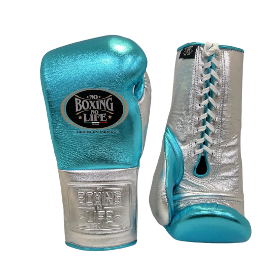 Guantes de Boxeo No Boxing No Life "pro fight" Aqua/plata