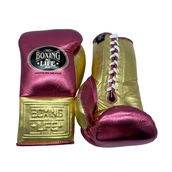 Guantes de Boxeo No Boxing No Life  rosa/oro
