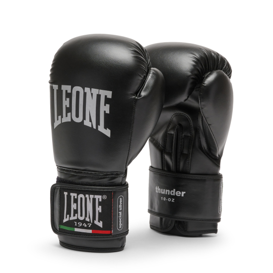 Guantes de Boxeo para Mujer Leone "Thunder" Color Negro Talla M GN383