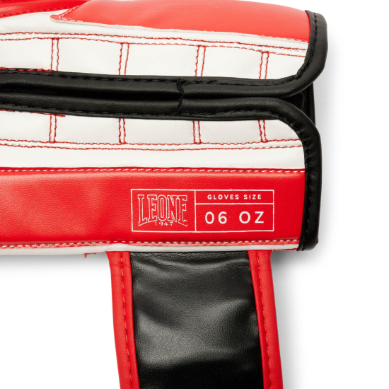 Guantes de Boxeo para Niño Leone 1947 "Iconic Junior" rojo 6 Oz  GN408J