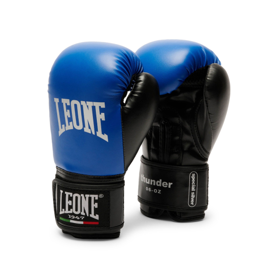Guantes de Boxeo para Niño Leone "Thunder Junior" Color azul 6 Oz GN383J