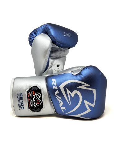 Guantes de Boxeo para Sparring Rival Boxing RS100 azul/plata