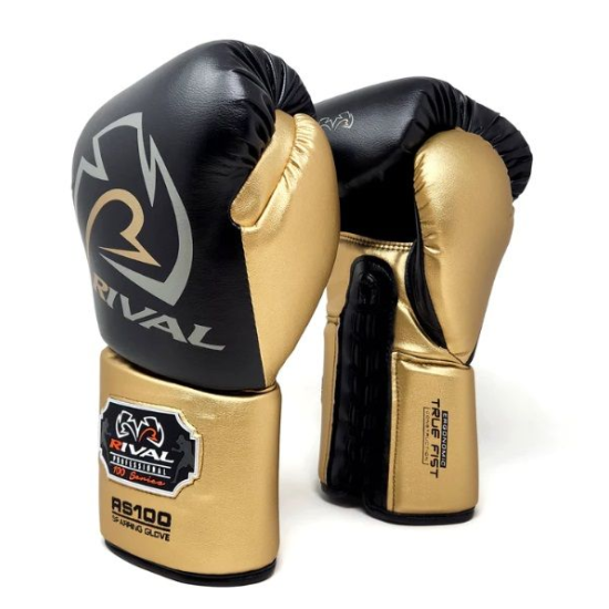 Guantes de Boxeo para Sparring Rival Boxing RS100 Negro/dorado