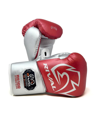 Guantes de Boxeo para Sparring Rival Boxing RS100 rojo/plata