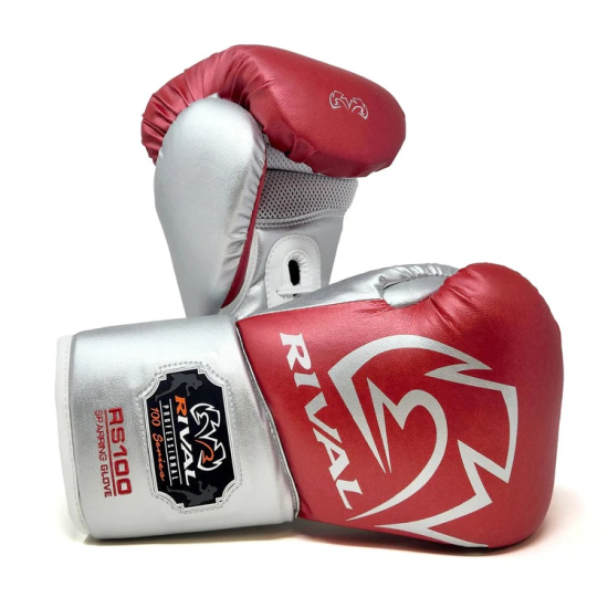 Guantes de Boxeo para Sparring Rival Boxing RS100 rojo/plata