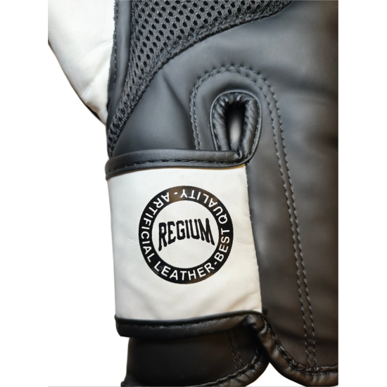 Guantes de Boxeo Regium "Cobra" GEL Premium negro-blanco