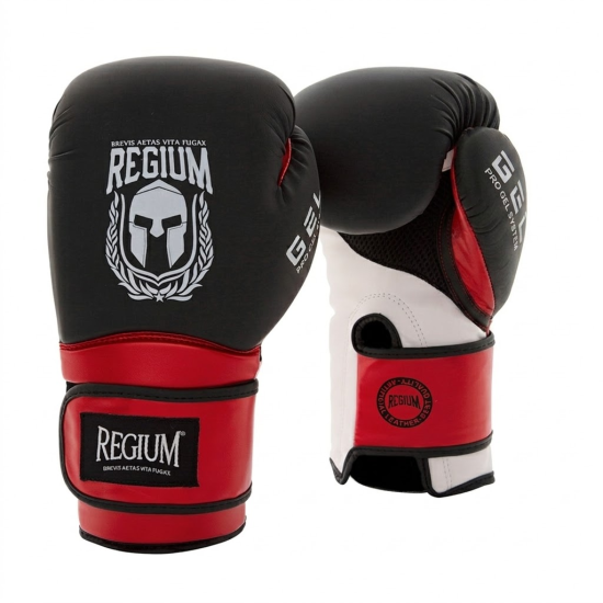 Guantes de Boxeo Regium "Cobra" GEL Premium negro-rojo